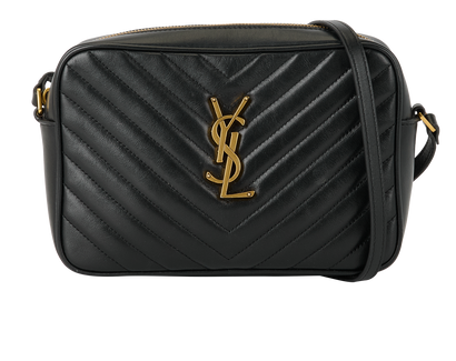 Camera Bag, &pound;850, Handbags, Black, Leather, Front view